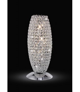 Table Lamp 3 Light Polished Chrome, Crystal - 2