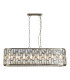 Bijou 8 Light Oval Diner Pendant Lamp Antique Brass & Champagne 8x E14-1