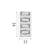 Modena LED Wall Light Chrome Clear Crystal-6