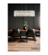 Bijou 8 Light Oval Diner Pendant Lamp Antique Brass & Champagne 8x E14-2