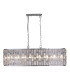 Bijou 8 Light Oval Diner Pendant Lamp Chrome & Clear Crystal 6x E14-1