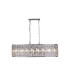 Bijou 8 Light Oval Diner Pendant Lamp Chrome & Clear Crystal 6x E14-3