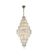 Empire 13 Light Chandelier Antique Brass Clear Glass 2x E14-1