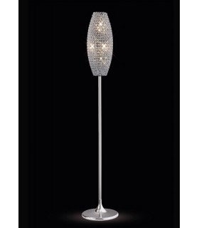 Floor Lamp 4 Light Polished Chrome, Crystal - 2