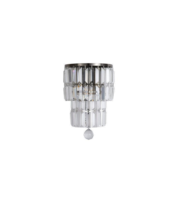 Empire Wall Light Antique Brass Clear Crystal IP44 5x E14-4