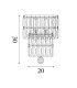 Empire Wall Light Antique Brass Clear Crystal IP44 5x E14-6
