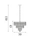 Empire 5 Light Pendant Lamp Antique Brass & Clear Crystal 4x E14-6