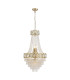 Louis Phillipe 6 Light Pendant Lamp Satin Brass Clear Crystal 8x E14-1