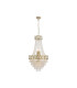 Louis Phillipe 6 Light Pendant Lamp Satin Brass Clear Crystal 8x E14-3