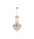 Louis Phillipe 6 Light Pendant Lamp Satin Brass Clear Crystal 8x E14-4