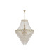 Louis Phillipe 28 Light Pendant Lamp Satin Brass Clear Crystal 6x E14-4