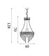Louis Phillipe 6 Light Pendant Lamp Satin Brass Clear Crystal 8x E14-6