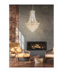 Louis Phillipe Pendant Lamp Satin Brass Clear Crystal 4x G9-2