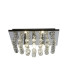 Hanna 4 Light Flush Ceiling Light Ceiling Light Chrome & Clear Crystal 3x GU10-3