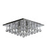 Hanna 4 Light Flush Ceiling Light Ceiling Light Chrome & Clear Crystal 3x GU10-4