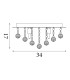 Hanna 4 Light Flush Ceiling Light Ceiling Light Chrome & Clear Crystal 3x GU10-6