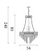 Louis Phillipe Pendant Lamp Satin Brass Clear Crystal 4x G9-6