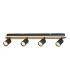 San Diego 4 Light Flush Ceiling Light Matt Black 1x GU10-1