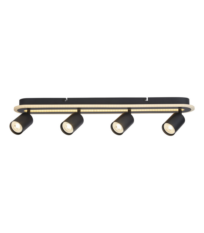 San Diego 4 Light Flush Ceiling Light Matt Black 1x GU10-1
