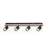 San Diego 4 Light Flush Ceiling Light Matt Black 1x GU10-3