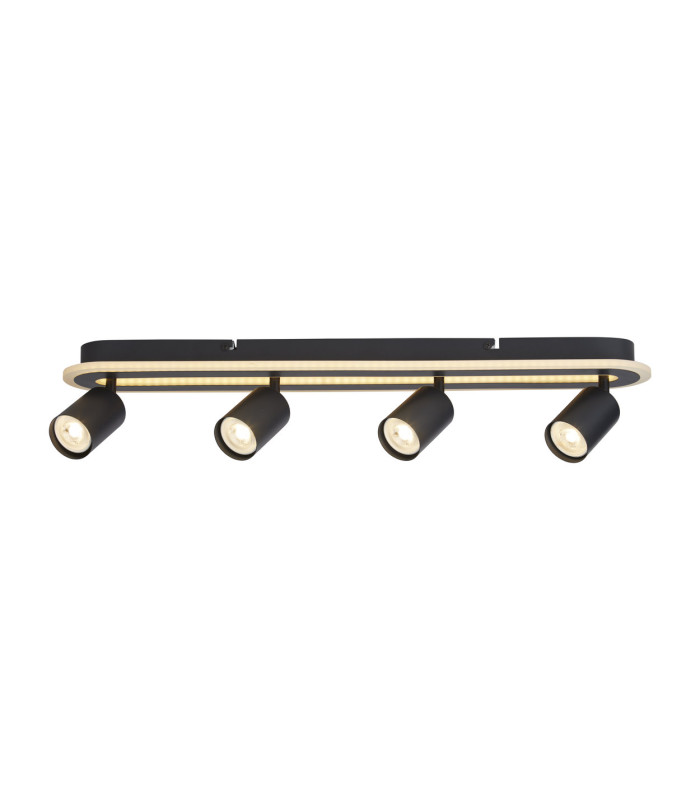 San Diego 4 Light Flush Ceiling Light Matt Black 1x GU10-3
