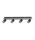 San Diego 4 Light Flush Ceiling Light Matt Black 1x GU10-4