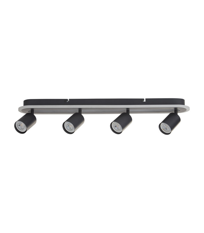 San Diego 4 Light Flush Ceiling Light Matt Black 1x GU10-4