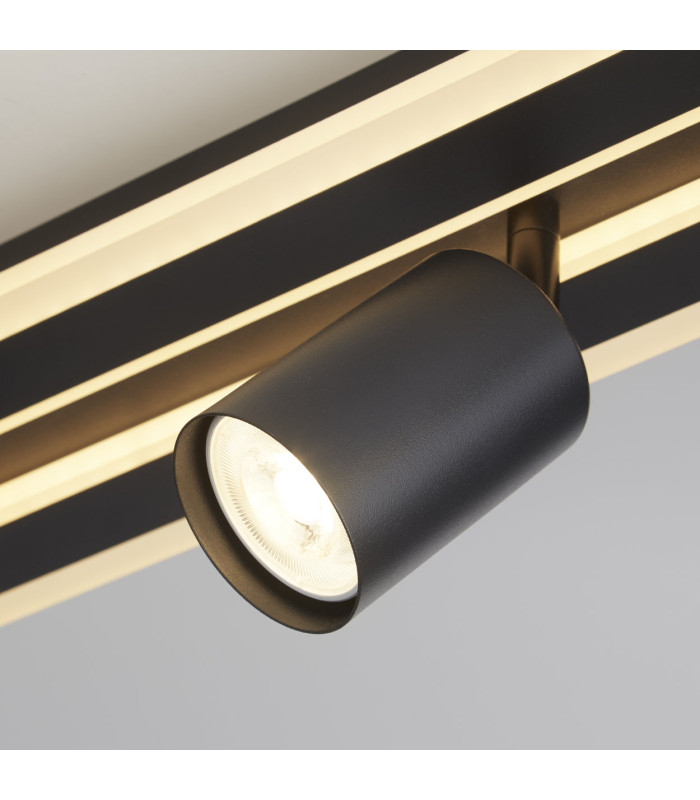San Diego 4 Light Flush Ceiling Light Matt Black 1x GU10-5