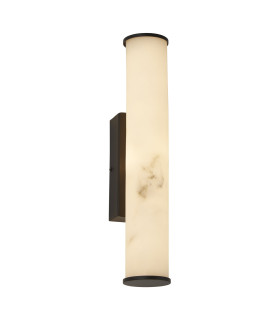 Wales LED Wall Light Matt Black Marble Resin IP44-1