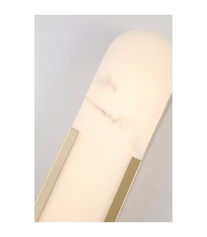 Opaline LED Wall Light Matt Gold Marble Resin IP44-5