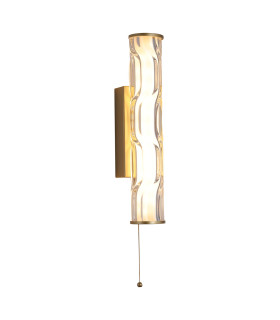 Vibrate LED Wall Light Matt Gold Glass IP44-1
