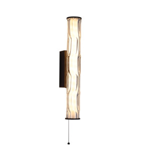 Vibrate LED Wall Light Matt Black Glass IP44-1