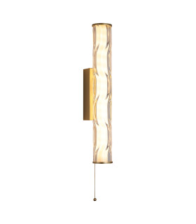 Vibrate LED Wall Light Matt Gold Glass IP44-1