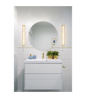 Vibrate LED Wall Light Matt Gold Glass IP44-2