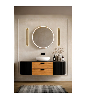 Couper LED Wall Light Satin Brass IP44-2
