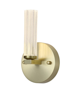 Aberdeen LED Wall Light Satin Brass IP44-1