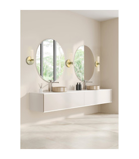 Aberdeen LED Up Down Wall Light Satin Brass IP44-2