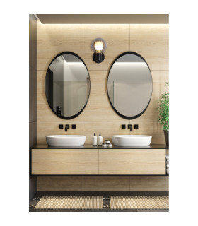 Luminsphere Wall Light Matt Black Smoked Glass IP44 1x G9-2