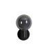 Luminsphere Wall Light Matt Black Smoked Glass IP44 1x G9-4