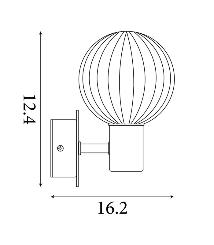 Luminsphere Wall Light Matt Black Smoked Glass IP44 1x G9-6