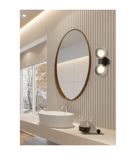 Luminsphere Wall Light Matt Black Smoked Glass IP44 2x G9-2