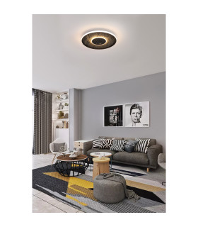 Lumadisc LED Flush Ceiling Light Matt Black-2