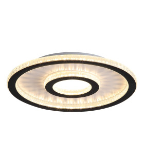 Roundel LED Flush Ceiling Light Matt Black-1