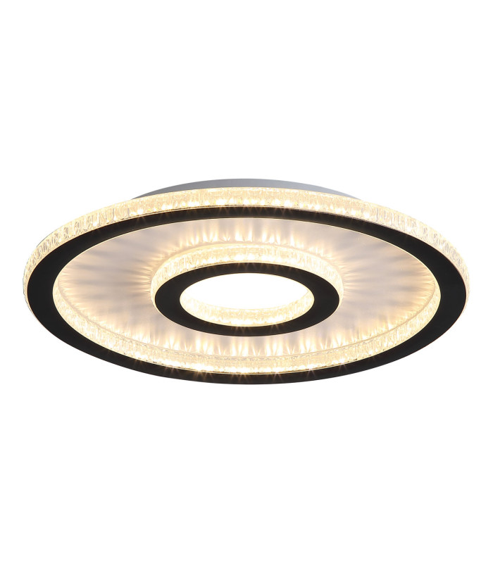 Roundel LED Flush Ceiling Light Matt Black-1