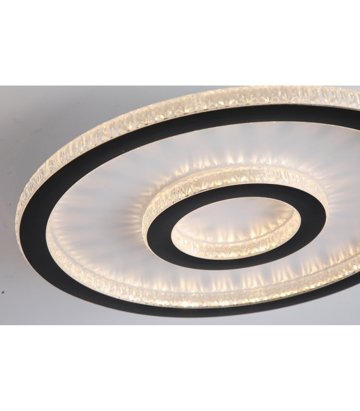 Roundel LED Flush Ceiling Light Matt Black-5