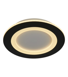Ringo LED Round Flush Ceiling Light. Matt Black-1