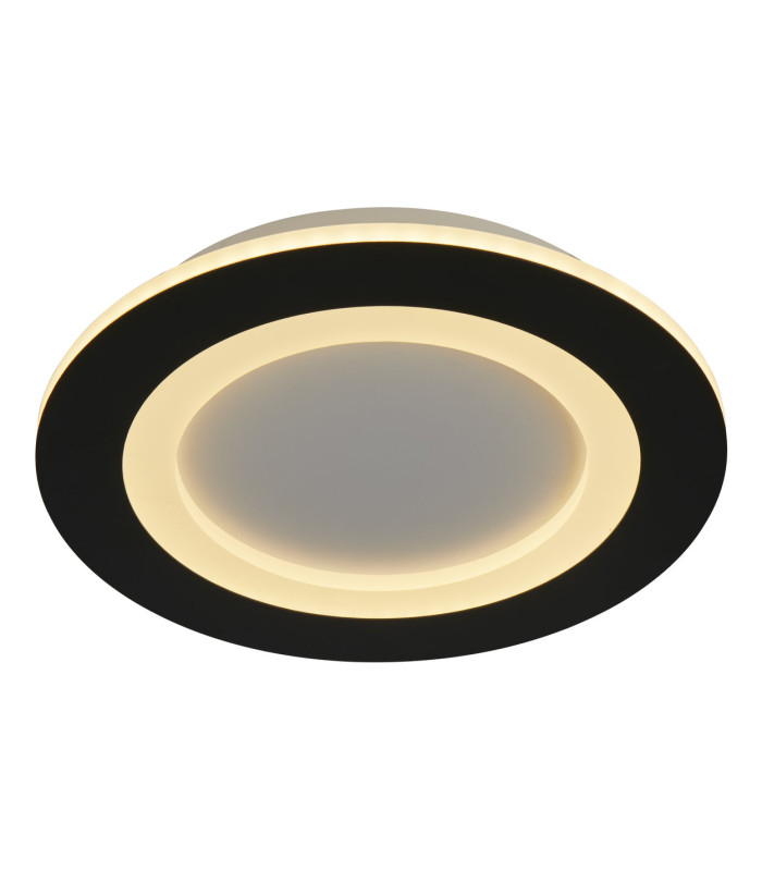Ringo LED Round Flush Ceiling Light. Matt Black-1