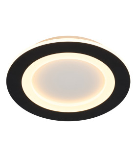 Ringo LED Round Flush Ceiling Light. Matt Black-1