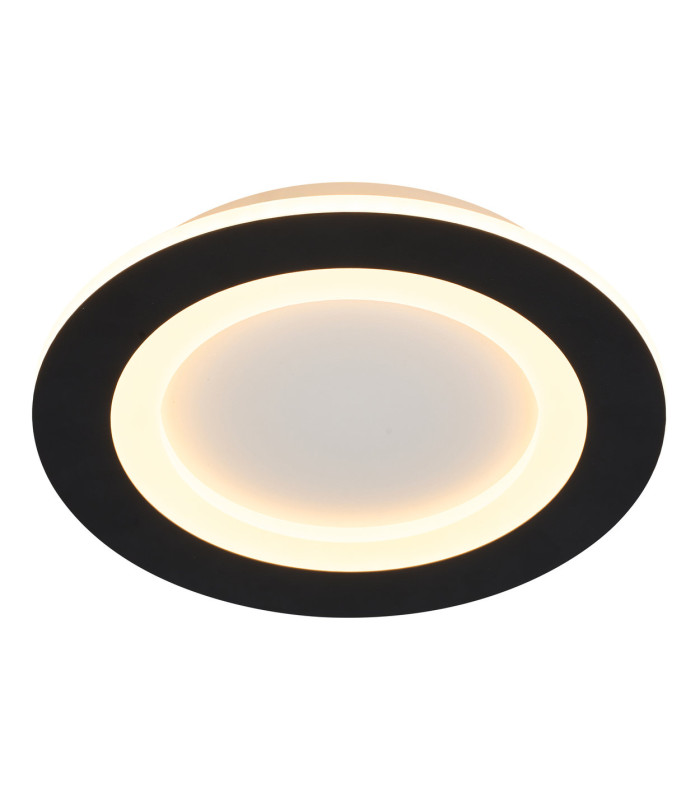 Ringo LED Round Flush Ceiling Light. Matt Black-1