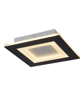 Squary LED Square Flush Ceiling Light. Matt Black-1